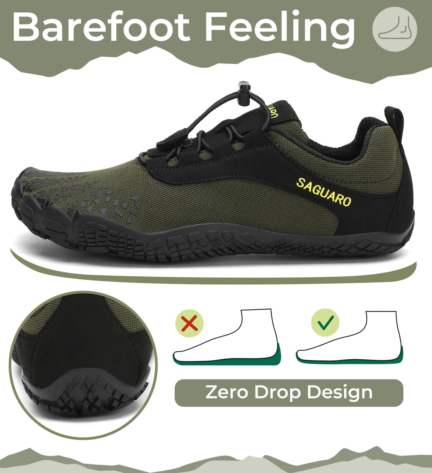 SAGUARO Barefoot Zapatos de Agua Hombre Mujer Zapatillas de Deporte