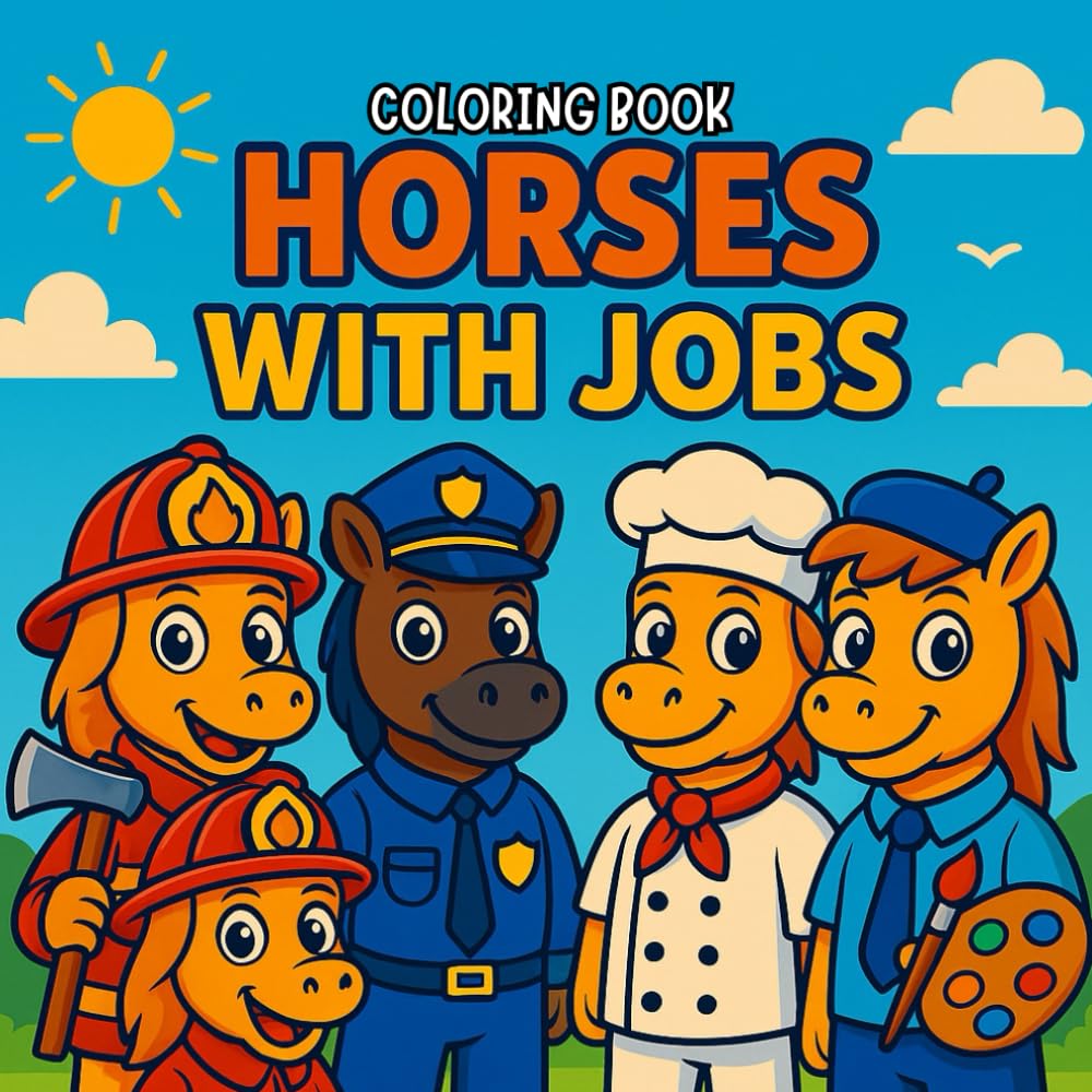 Horses With Jobs Coloring Book: Meet the Hardest Working Horses Around! (Life of Horses: Coloring Books)