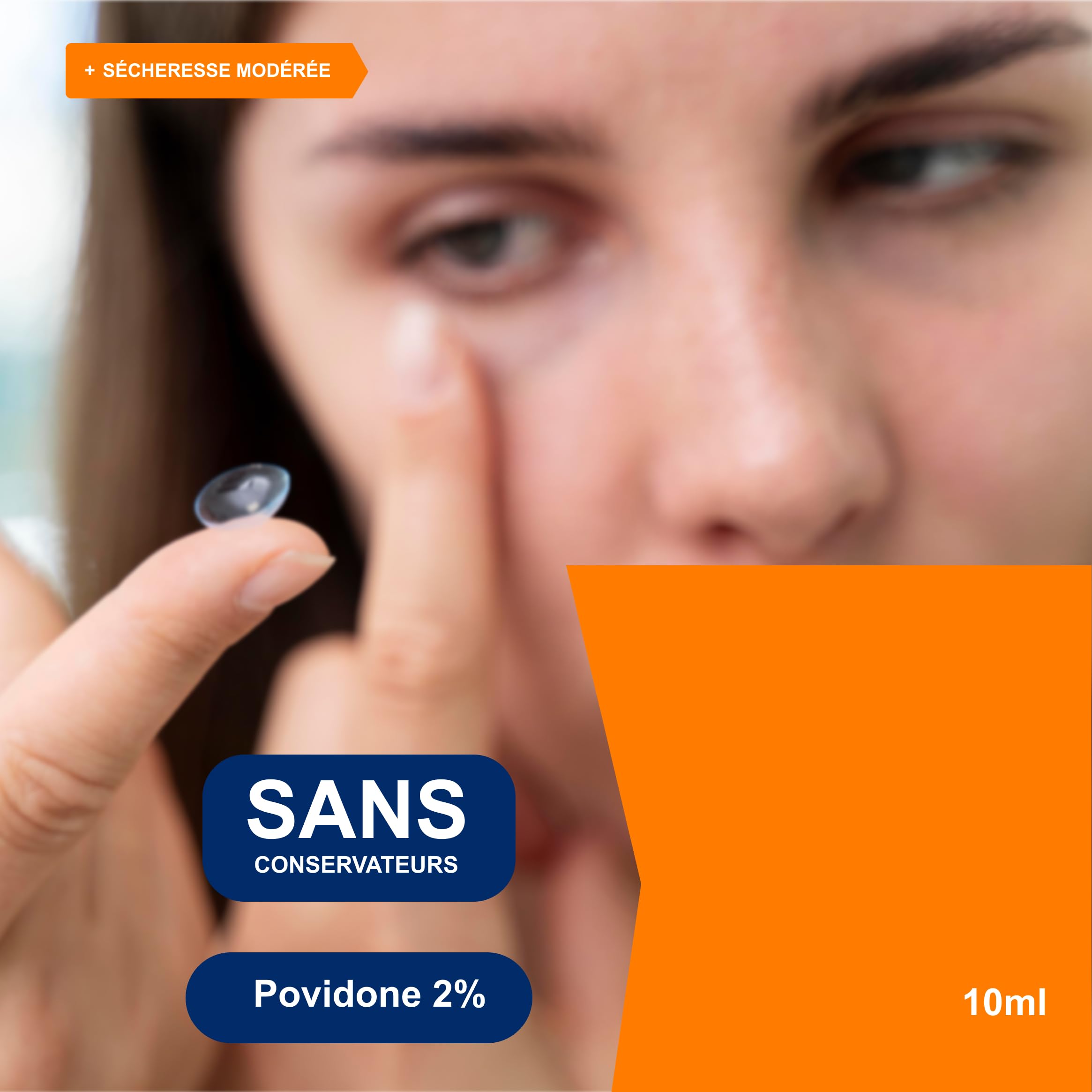 AQUALARM | UP Trockene Augen & Augenbeschwerden Flasche | Povidon 2% | Lindert Mäßige Augentrockenheit | Für Kontaktlinsen Geeignet | 3 x 10ml