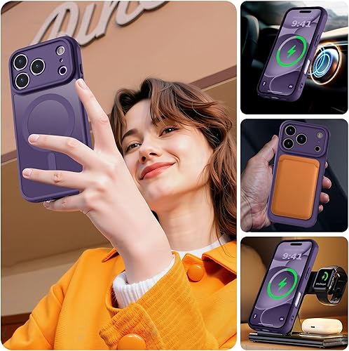 Vista 28 de MOCCA - Funda magnética resistente para iPhone 11 de 6.1 pulgadas, compatible con MagSafe, protector de pantalla de vidrio + protector de lente