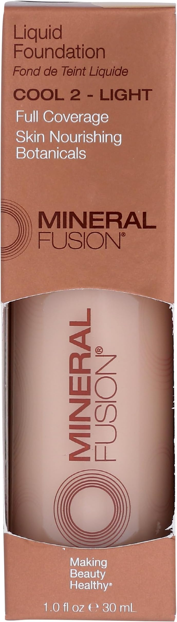 Full Coverage Foundation, Liquid Foundation - Cool 2- Light Complexion w/Cool Undertones, Lightweight Matte Finish, Up to 12 Hr Hydration, Hypoallergenic & Vegan, 1 fl. Oz