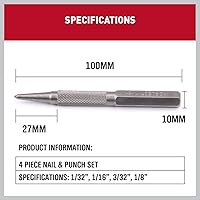 Vista 8 de HORUSDY Juego de punzón y punzón central de 4 piezas