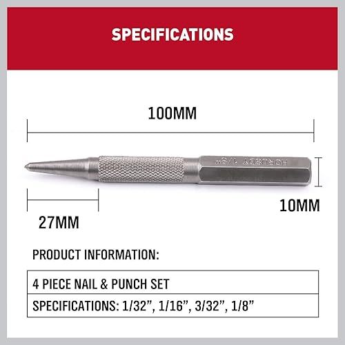 Miniatura 8 de HORUSDY Juego de punzón y punzón central de 4 piezas