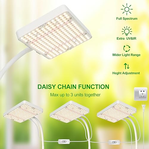 Miniatura 3 de Tabletop Grow Light LED Full Spectrum UV IR, Veg Seed Starting Seedlings Bonsai Houseplant Plant Light, Desk Grow Lights for Indoor Plants, 16"-24