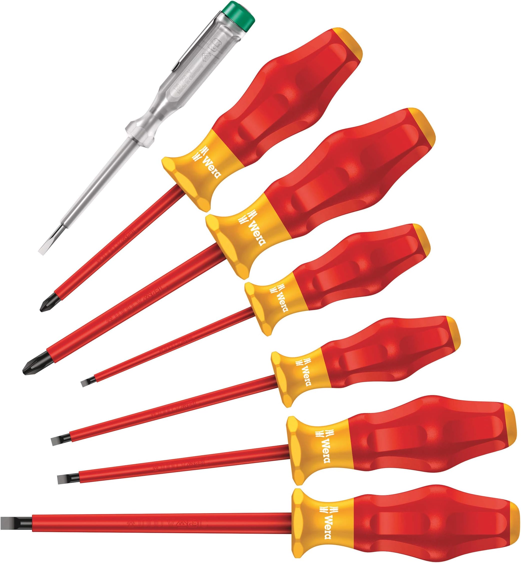 Produktbild von Wera Kraftform 900/7 Schraubendreher Set - 7-teiliges Profi-Werkzeug Set