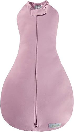 Woombie Simply Baby Swaddling Blanket I Soothing, manta de algodón para bebé, manta de bebé, rosa rubor, 0-3 meses