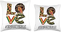 Vista 3 de Technology Specialist Love Afro African Black History Month Throw Pillow