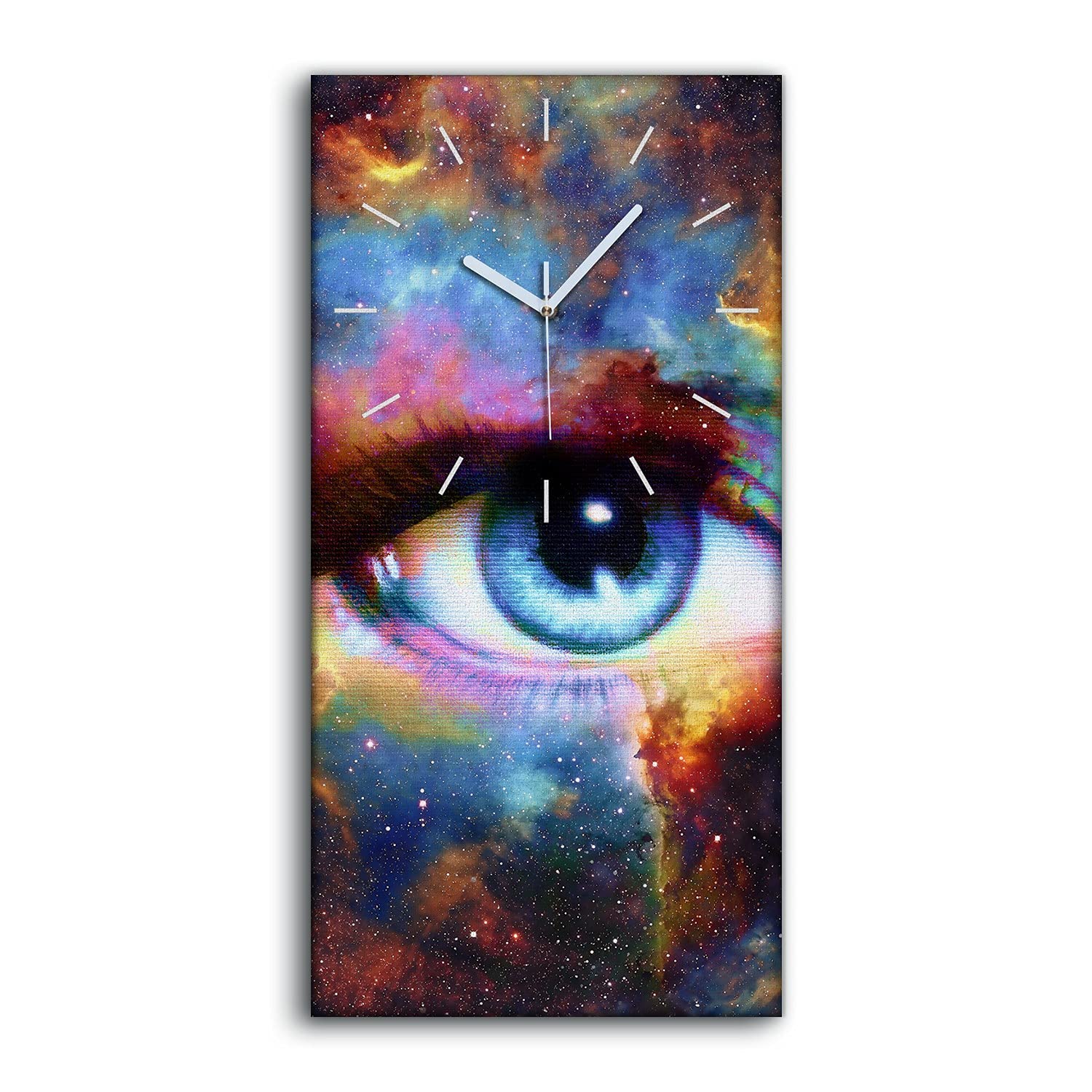 Horloge Silencieuse sans Tic Tac Toile Cosmique 30x60cm pour Chambre