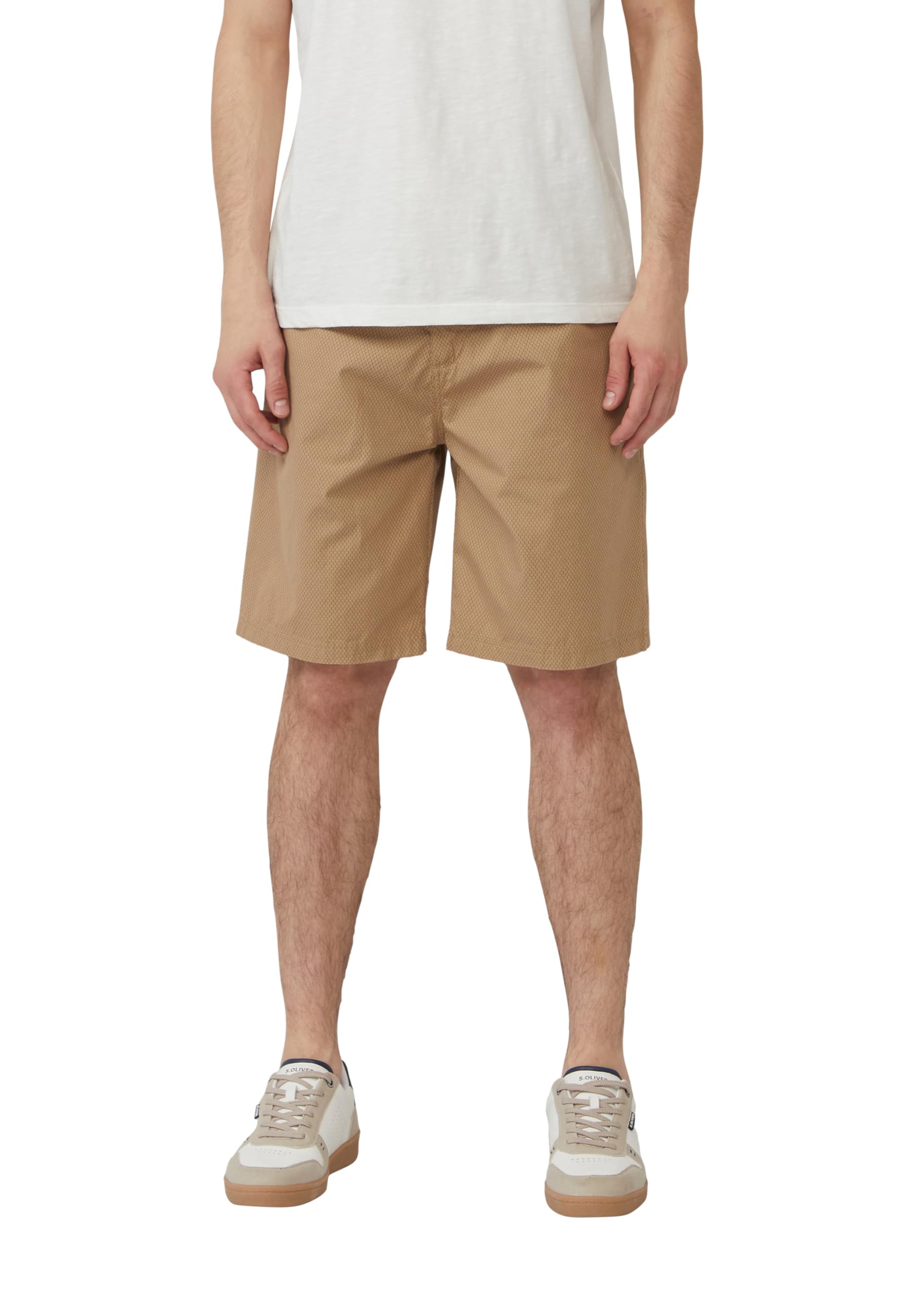 s.Oliver Relaxed-Fit-Bermuda mit Minimalmuster und Elastikbund