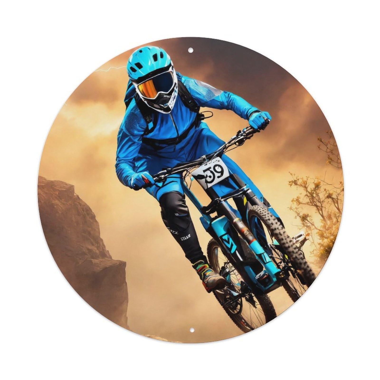 Extreme Sports Mountain Bike Off Road Race Vintage Metal Tin Sign Plaque