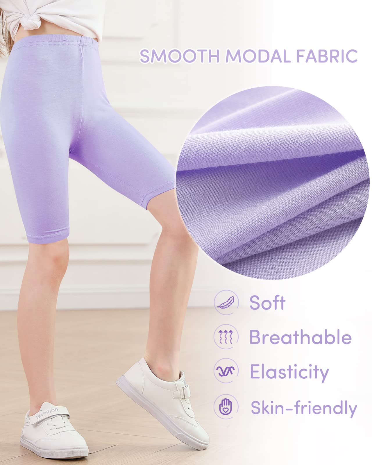Adorel Mallas Corto Pantalon Shorts Deportiva Niña Pack de 4