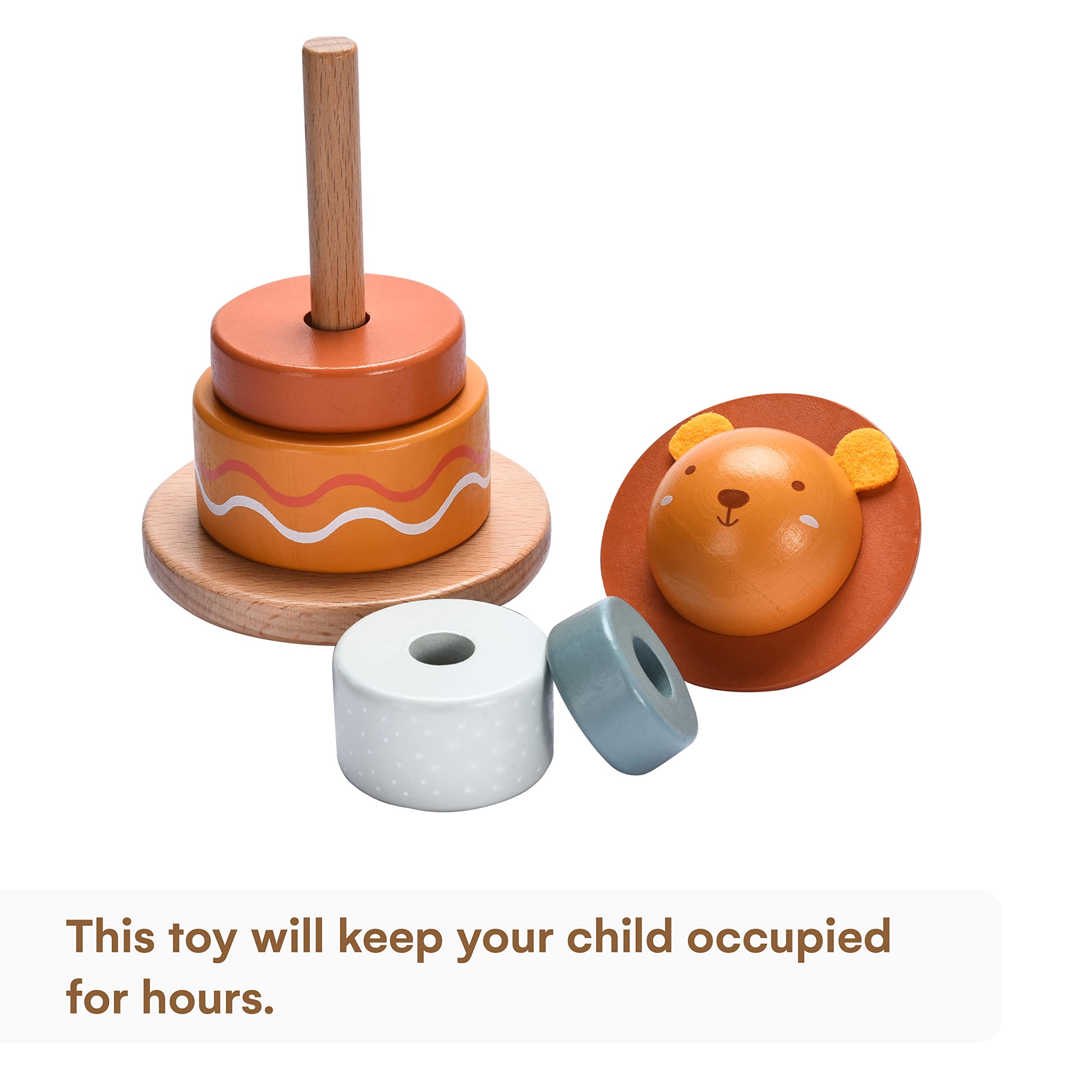 Snapklik.com : Childlike Behavior Stacking Ring - Wooden Rrainbow ...
