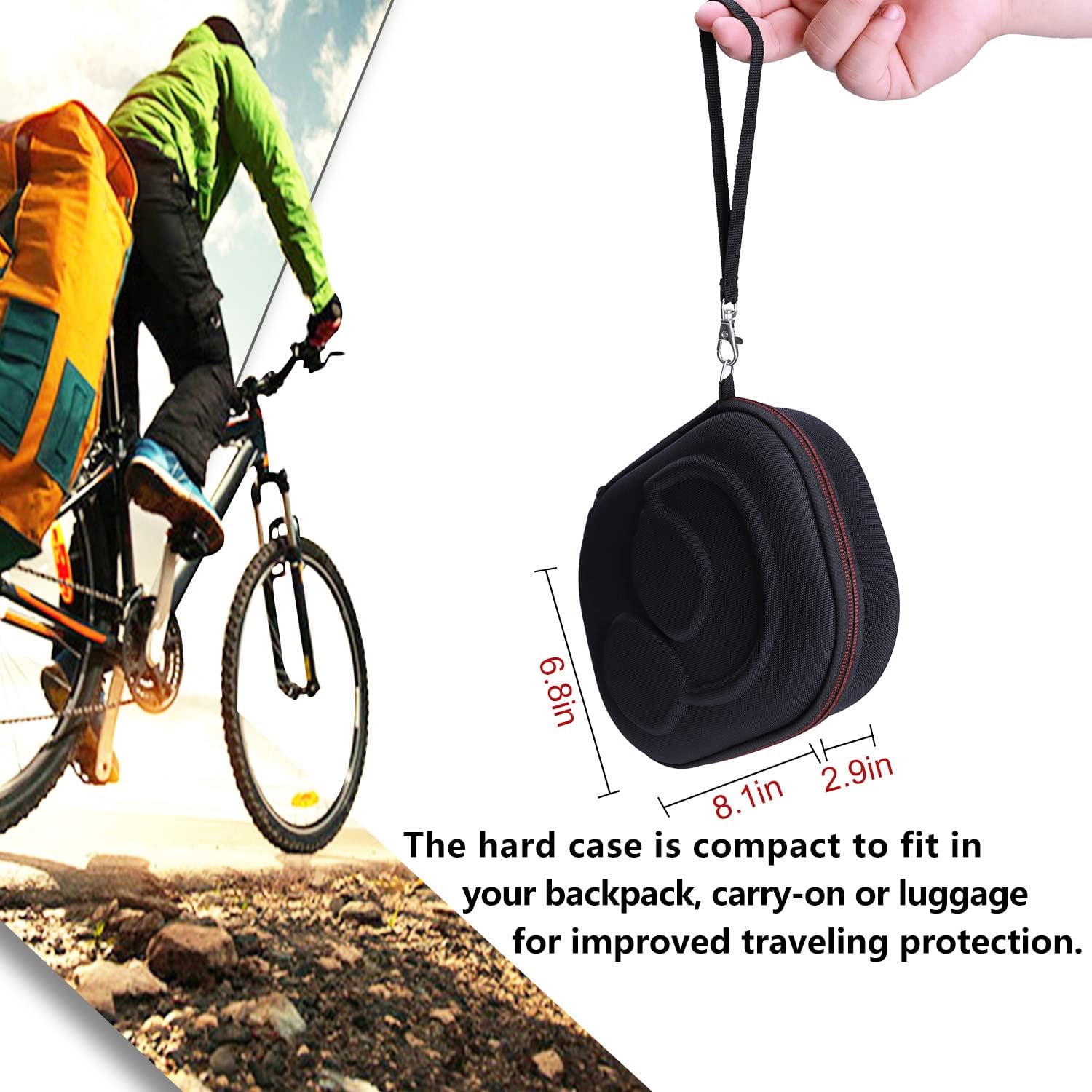 LTGEM EVA Hard Case for JBL Live 770NC/660NC/650BT/460NC/670NC/400BT/500BT and JBL Tune 770NC/710BT/720BT/760NC/700BT/750BT/510BT/660NC/520BT/500/E45BT Bluetooth Wireless Headphone(Black+Grey) - Image 3