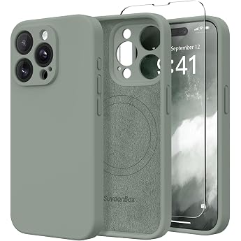 SuydanBox Magnetic Case for iPhone 14 Pro Max, Compatible with MagSafe, [Full Camera Protection] [Screen Protector] Shockproo