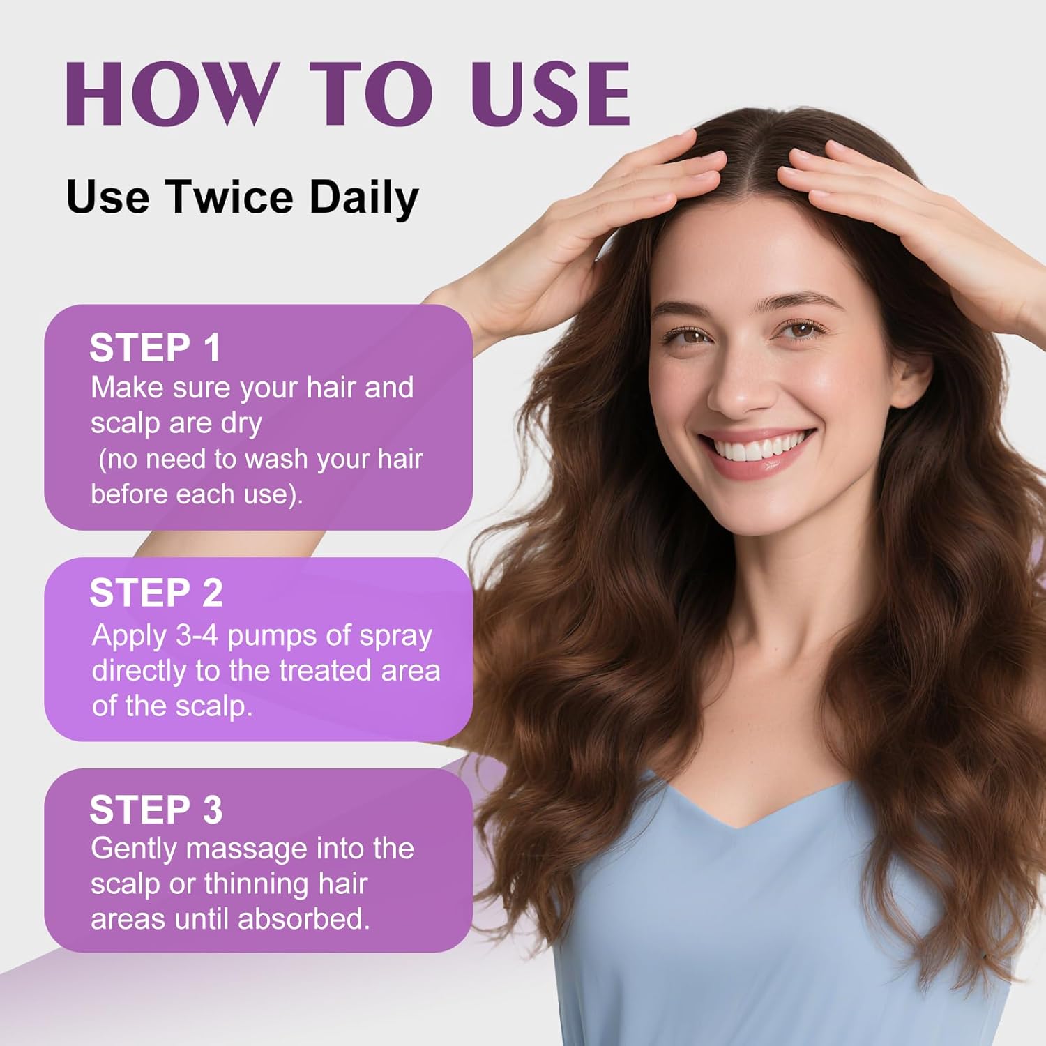 5% Minoxidil Spray for Women-4 PCS ，monoxide for men hair Infused with Biotin, hers hair regrowth treatment, Supports Thicker and Fuller Hair & Beard (13oz, 7 Month Supply) - Image 5