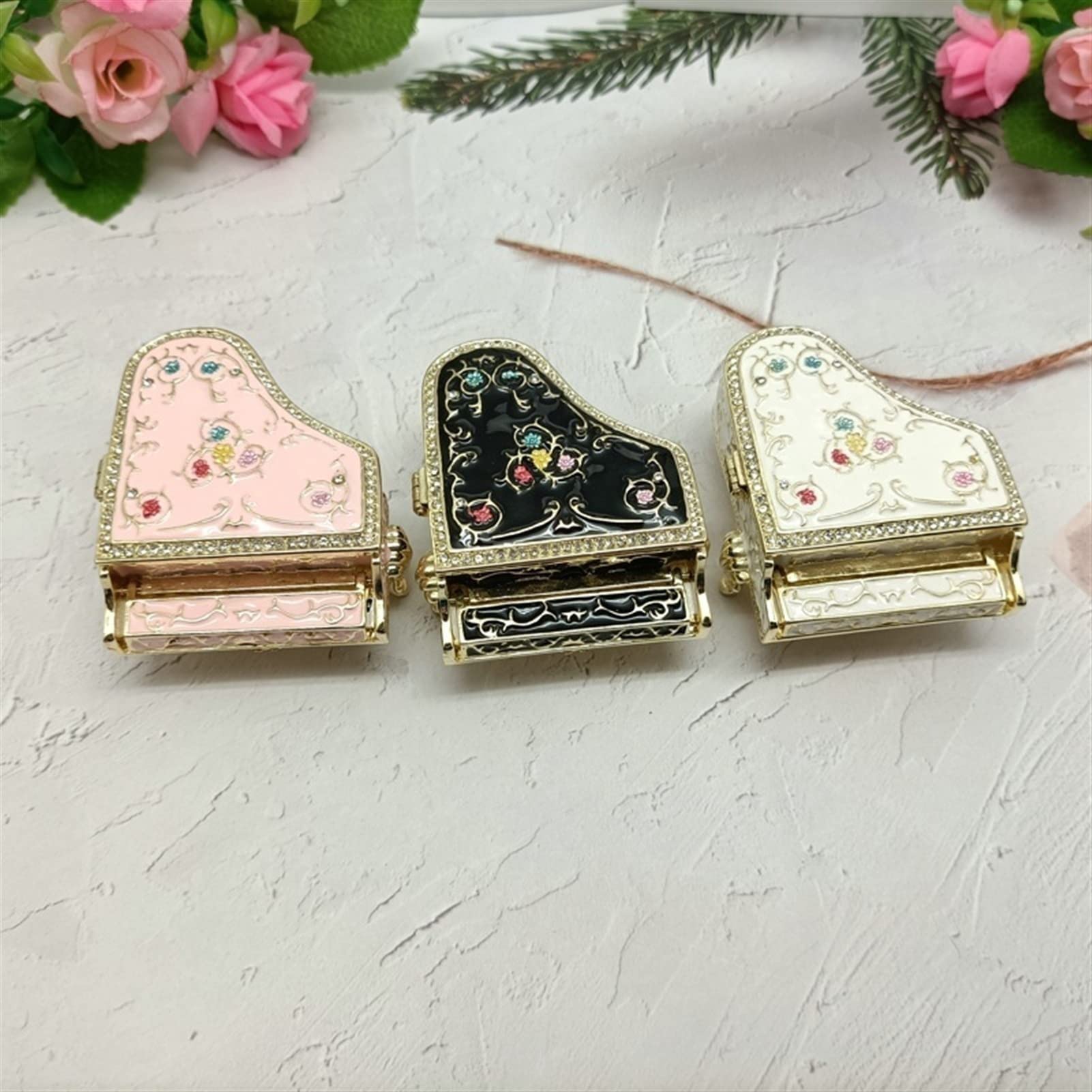 Sieradendoos voor Sieraden Piano Vorm Sieraden Doos Kleine Sieraden Opbergdoos Souvenir Sieraden Case Dames Sieraden Doos Woondecoratie Accessoires: Juwelendoos Bakjes (Color : B