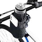 WOTOW Bike Water Bottle Holder- Insulated Bicycle Cup Holder with Shoulder Strap, Bike Drink Holder with Phone Storage for Adult Kids, Handlebar Cycling Water Bottle Cage for Mountain Touring