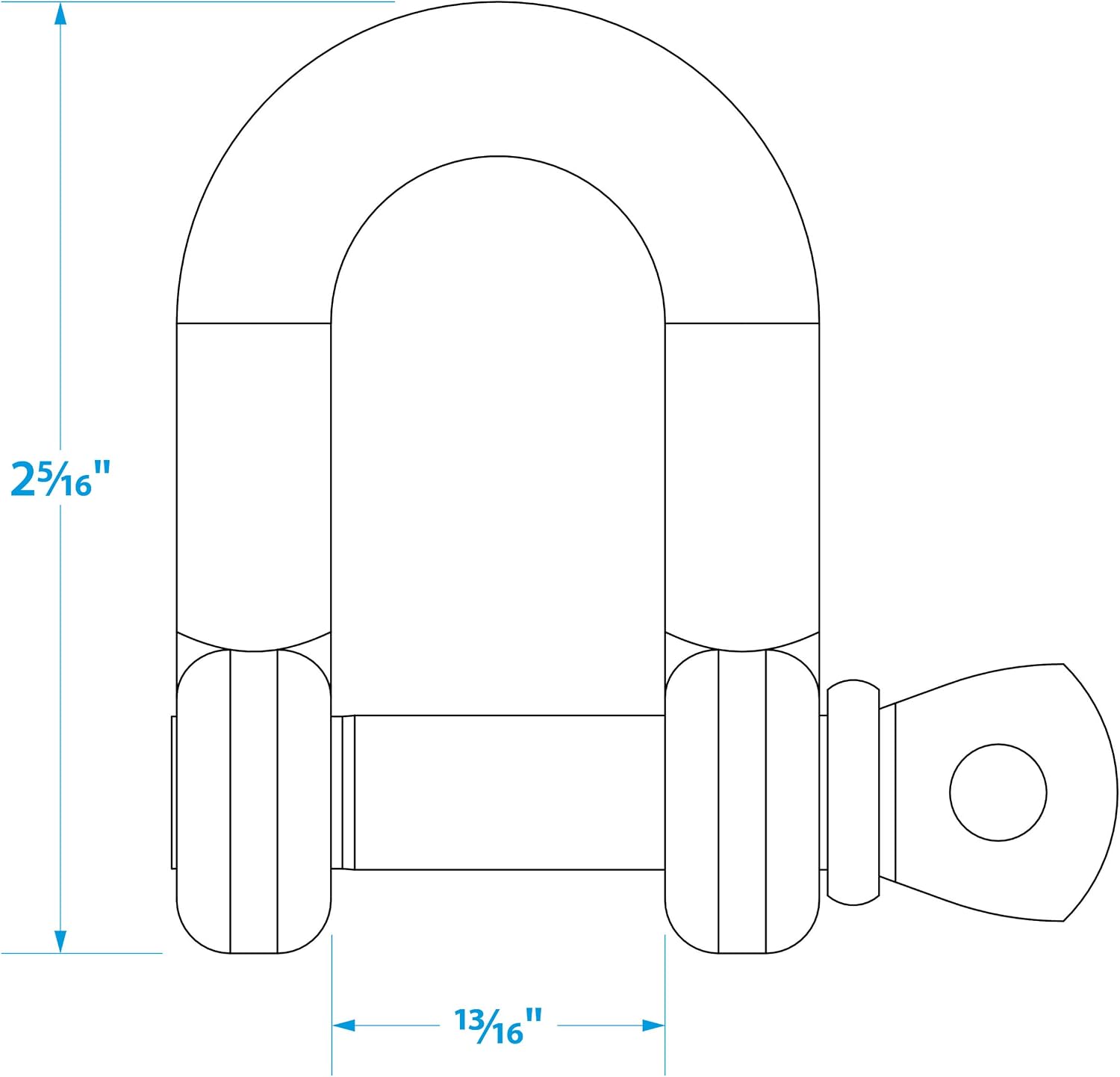 Seachoice D Anchor Shackle, 316 Stainless Steel