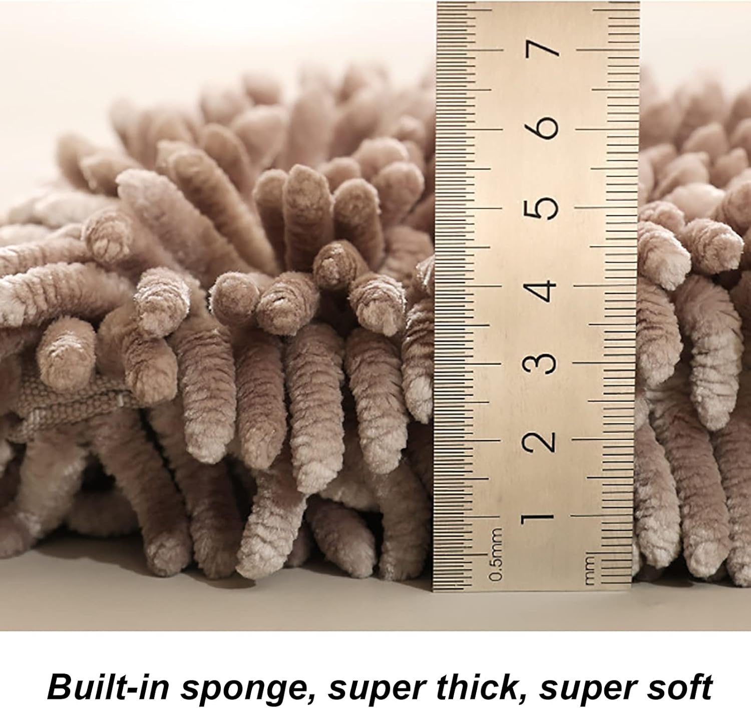 4 Pack Chenille Hanging Hand Towel Balls Super Absorbent Microfiber Hand Towels Chenille Ball Soft Plush Quick-Drying Hand Towels with Hanging Loops for Bathroom Kitchen (Brown+Grey)