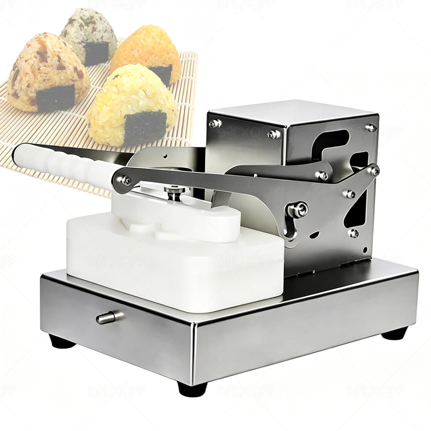 DPLXQPP Commercial Triangle Onigiri Maker,304 Stainless Steel Manual Rice Ball Mold,2 X 100g per Press,Ideal for Sushi,Bento,Food Trucks & Convenience Stores (6kg)
