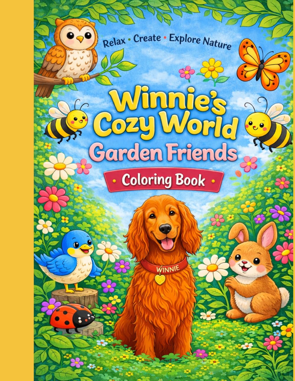 Winnie's Cozy World: Little Garden Friends Coloring Book: Ages 2-8 Years Old (Winnie's Cozy World: Coloring Book)