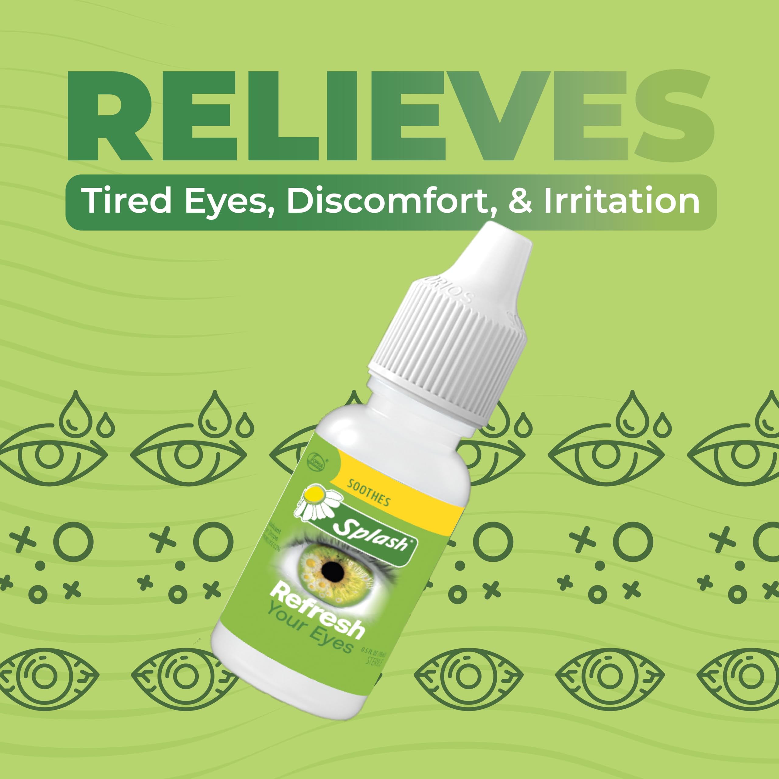 Splash Refresh Soothing Eyes Drops for Tired Eyes, Contains Chamomile, Daily Use 0.5 Fl Oz Bottle (Pack of 1) — Amazon image 2