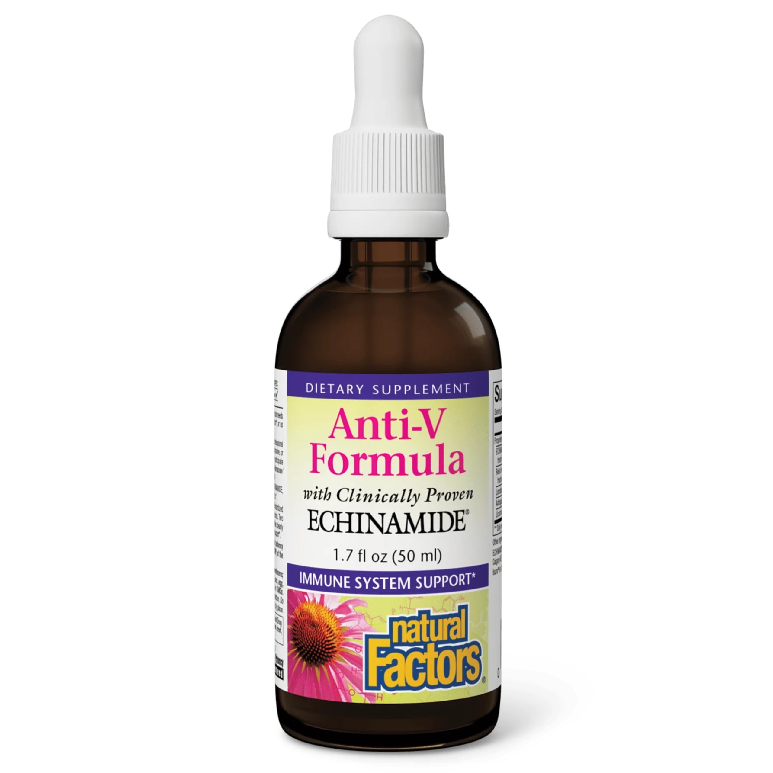Natural Factors Anti-V Formula Liquid with Echinamide, 1.7 fl oz 1.7 Fl Oz (Pack of 1)