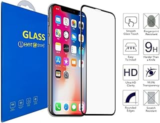 iPhone XR - Curvo 3D Cristal Templado Protector de Pantalla [Pegamento Completo] 4D Completo Borde Curvado [ 100% Borde a Borde ] para iPhone XR (Negro)