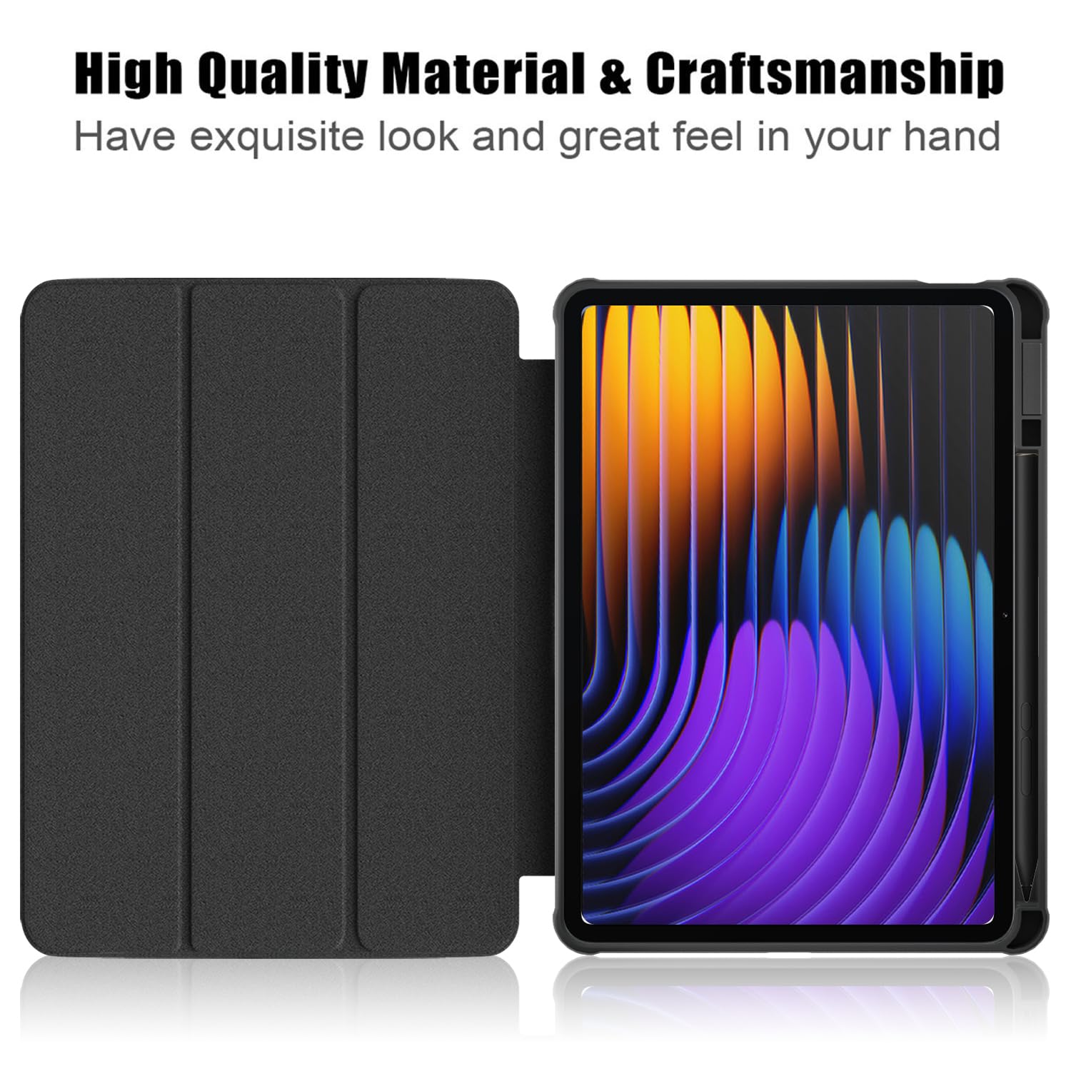For Xiaomi Pad 7 Case 11.2 Inch Tri-Folding Flip Stand Case Funda For Xiaomi Pad 7 Pro Mi Pad 7 2024 With Auto Sleep Cover - 7