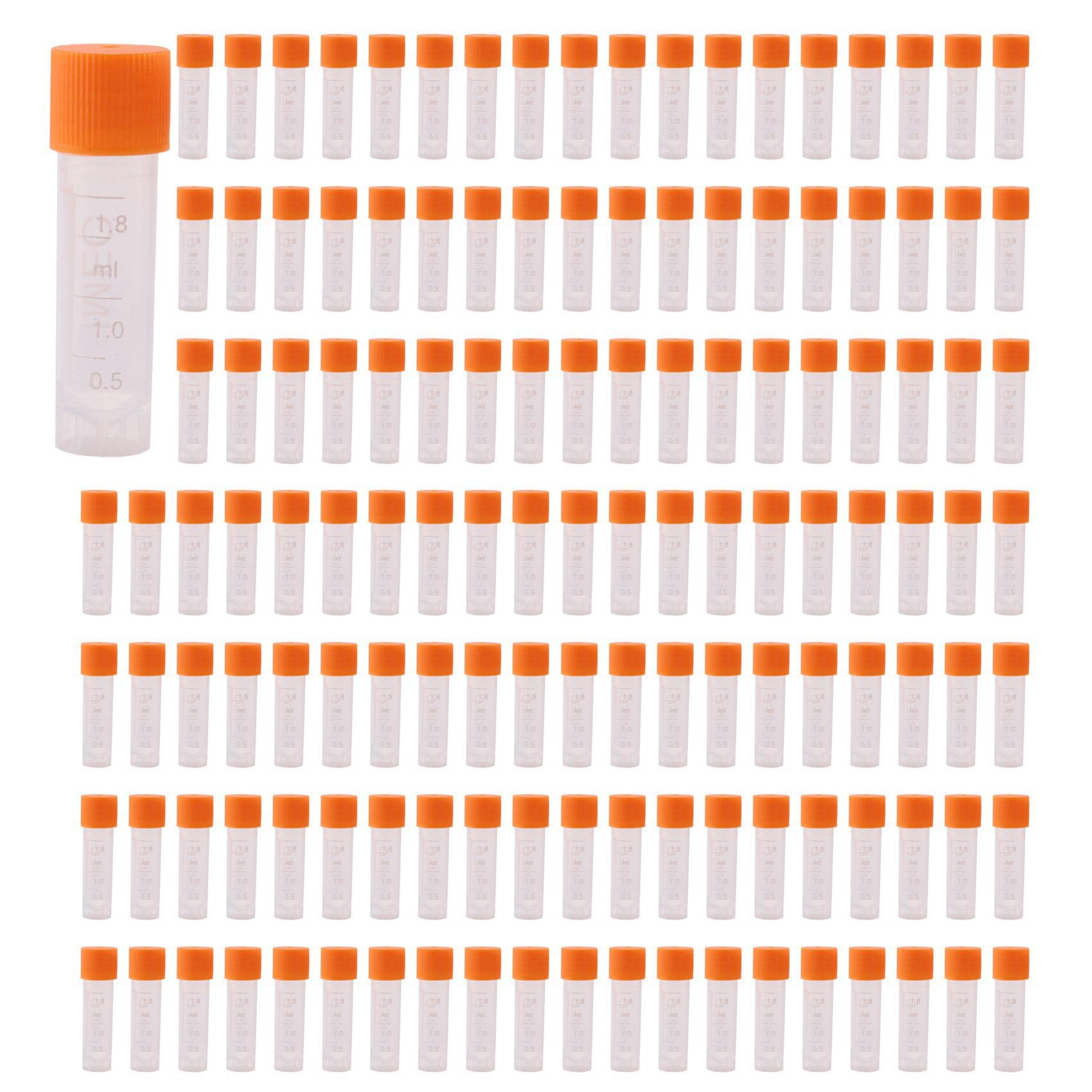 Hndhbfgrt 500 Pieces of 1.8 Ml Graduated Centrifuge Tube, Laboratory Cryotube, Cap Centrifuge Tube for Analysis