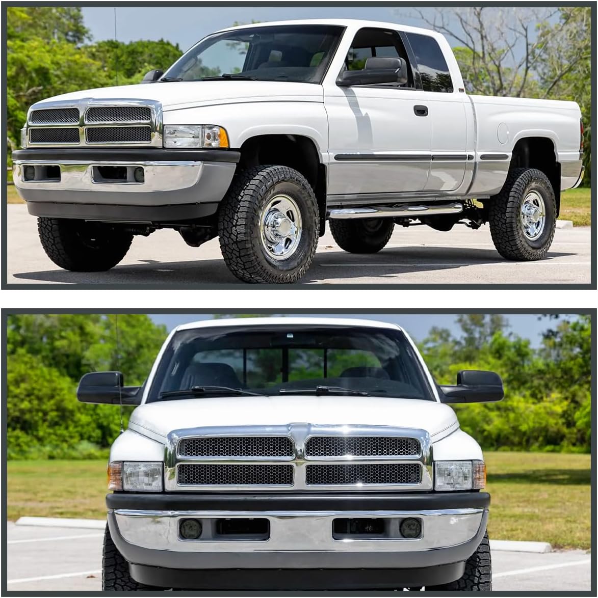 Spec-D Tuning Smoke Lens Fog Lights + 881 Bulbs Included Compatible with 1994-2001 Dodge Ram 1500 2500 3500 L+R Pair Assembly