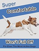 Vista 2 de Dono Pañales desechables para perros machos, superabsorbentes, para perros pequeños a grandes, a prueba de fugas en 360° con indicador de humedad