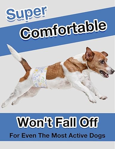 Miniatura 2 de Dono Pañales desechables para perros machos, 24 piezas envolturas desechables súper absorbentes para perros pequeños a grandes con indicador de