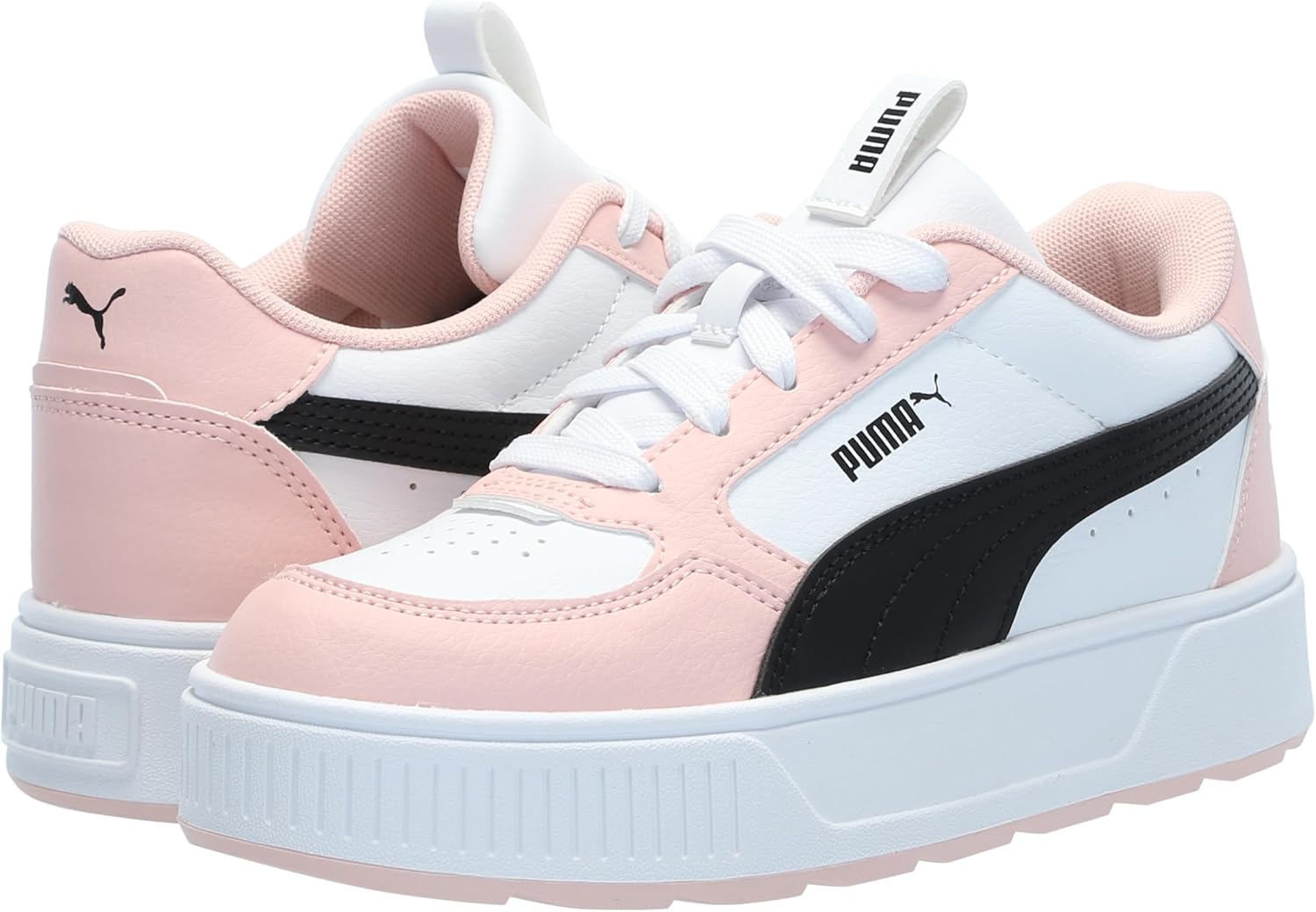 PUMA Kids Girls Karmen Rebelle Platform Lace Up Sneakers Shoes Casual - White - Image 7