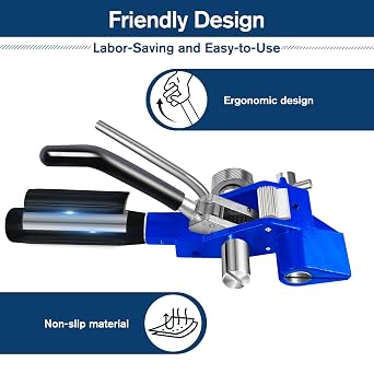 VerRich Steel Strapping Tool - 3/16~3/4 Steel Banding Tool Strapping Tensioner, Packaging Crimper for Tensioning,Crimper, Cutting Heavy Duty Package