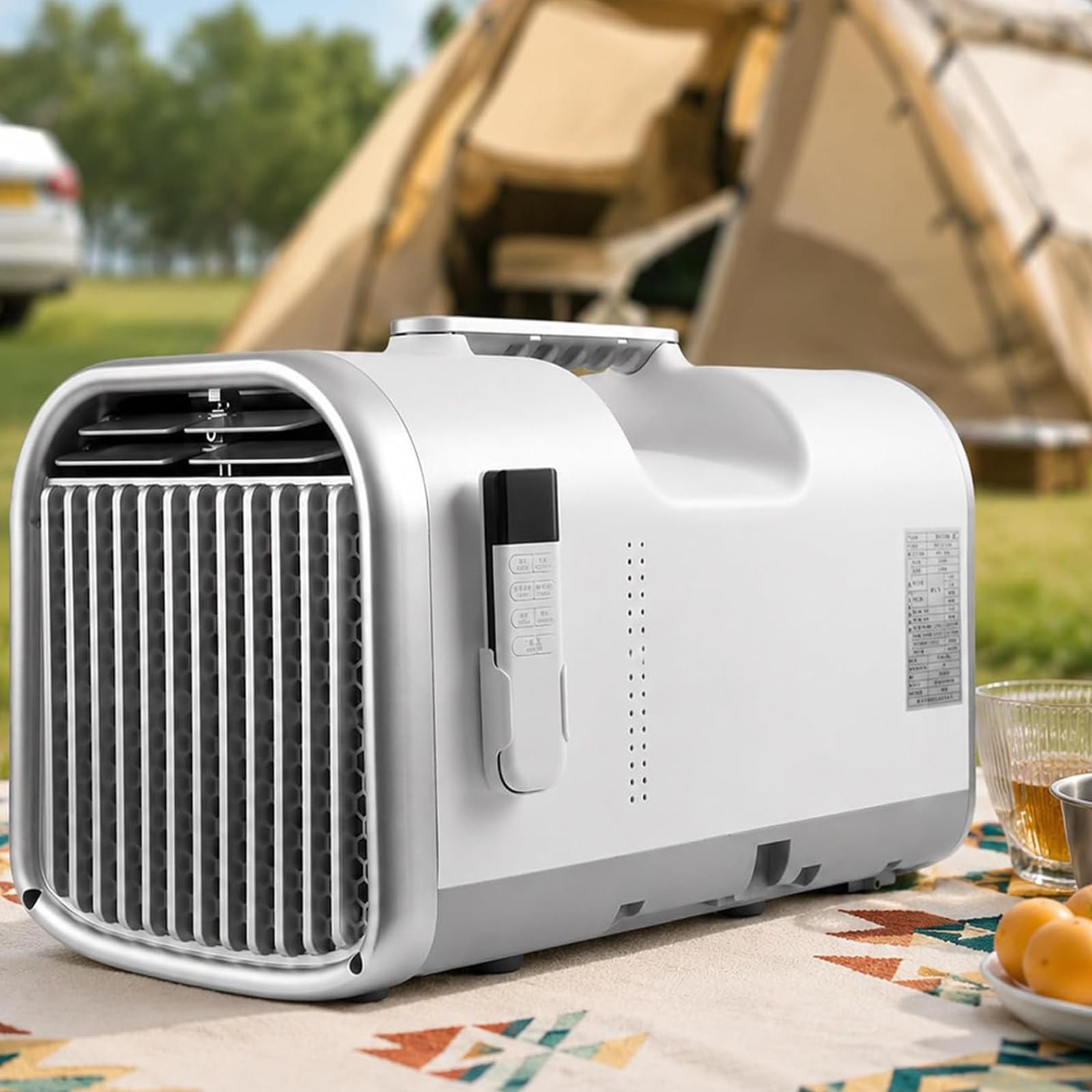 ZenSeFarin Portable Air Conditioner for Home and Outdoor Use,4 Modes(Cooler/Dehumidifier/Fan/Sleep),1500W/1300W Cooling Capacity,No Drainage Needed for Caravan,Camping,Motorhome & Tent 1500W