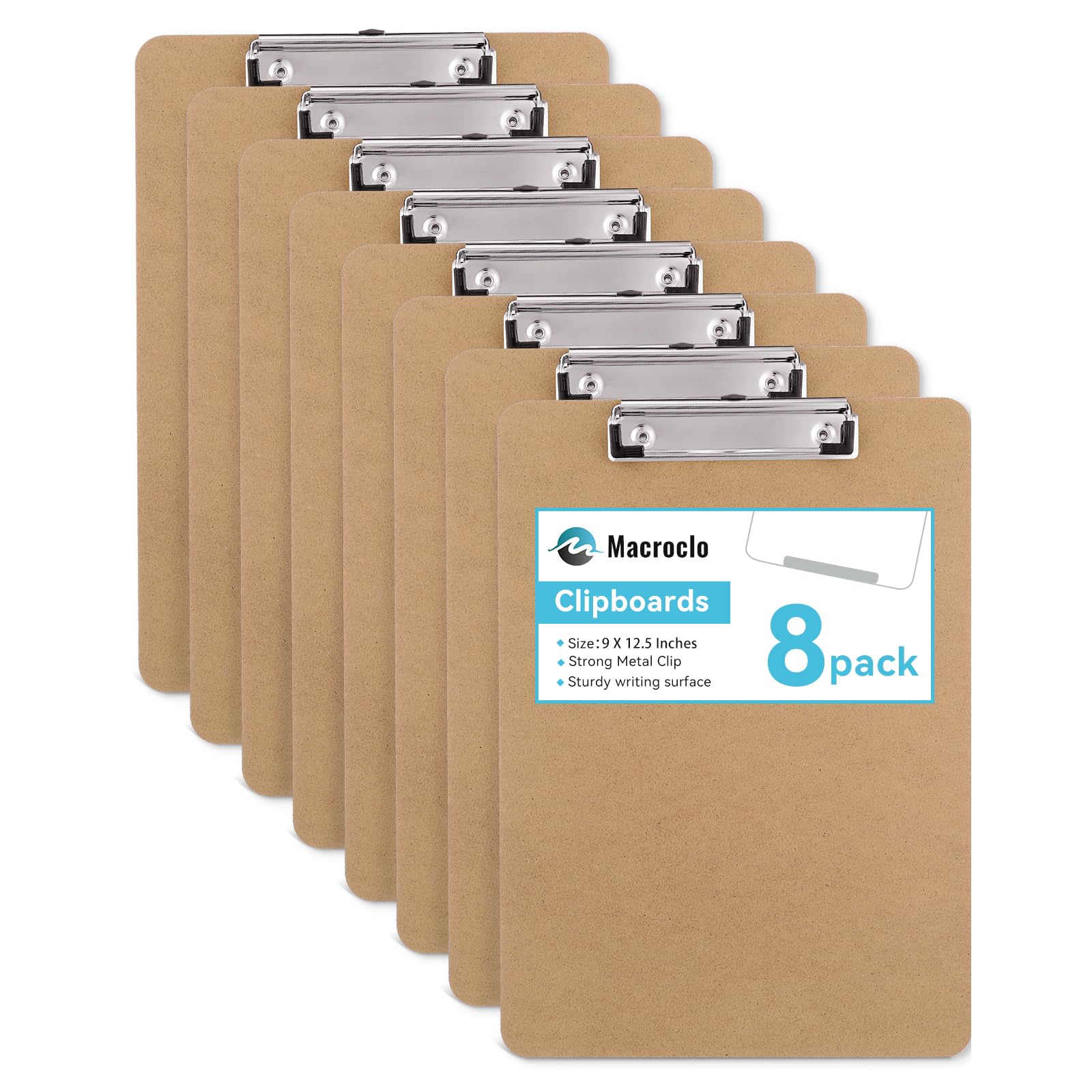 Wood Clipboards Set - Durable Letter Size -10