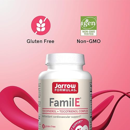 Miniatura 5 de Jarrow Formulas Famil-E - 60 cápsulas blandas - Promueve la salud cardíaca y cardiovascular - Contiene los ocho miembros de la familia de vitamina E