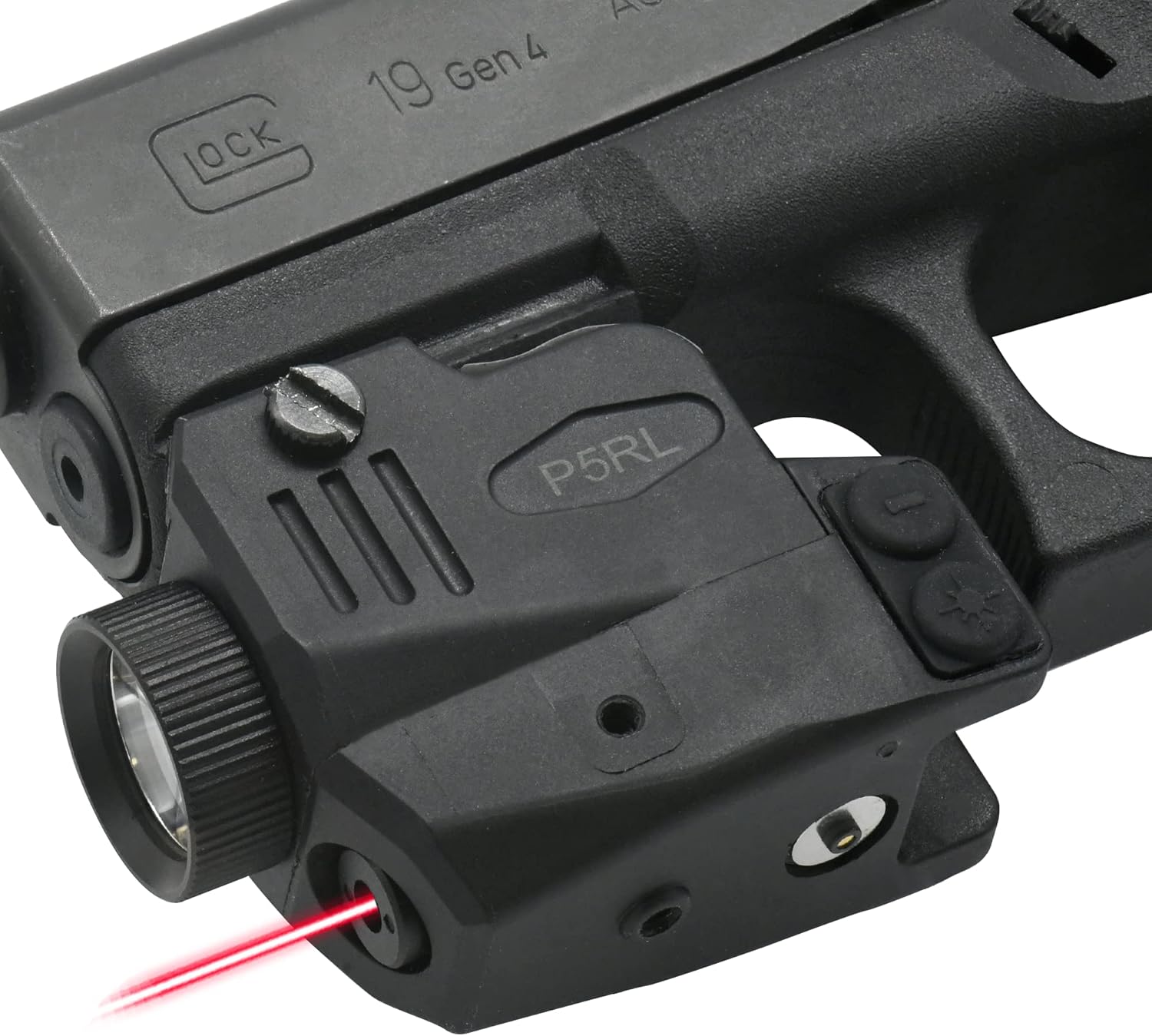 HiLight – Tactical P5RL – 400 Lumens Strobe Flashlight & Single (Crimson) Laser with Magnetic Charger – Extension Rail Mount Mild for Pistols, Rifles & Single Laser Class of IIIA,