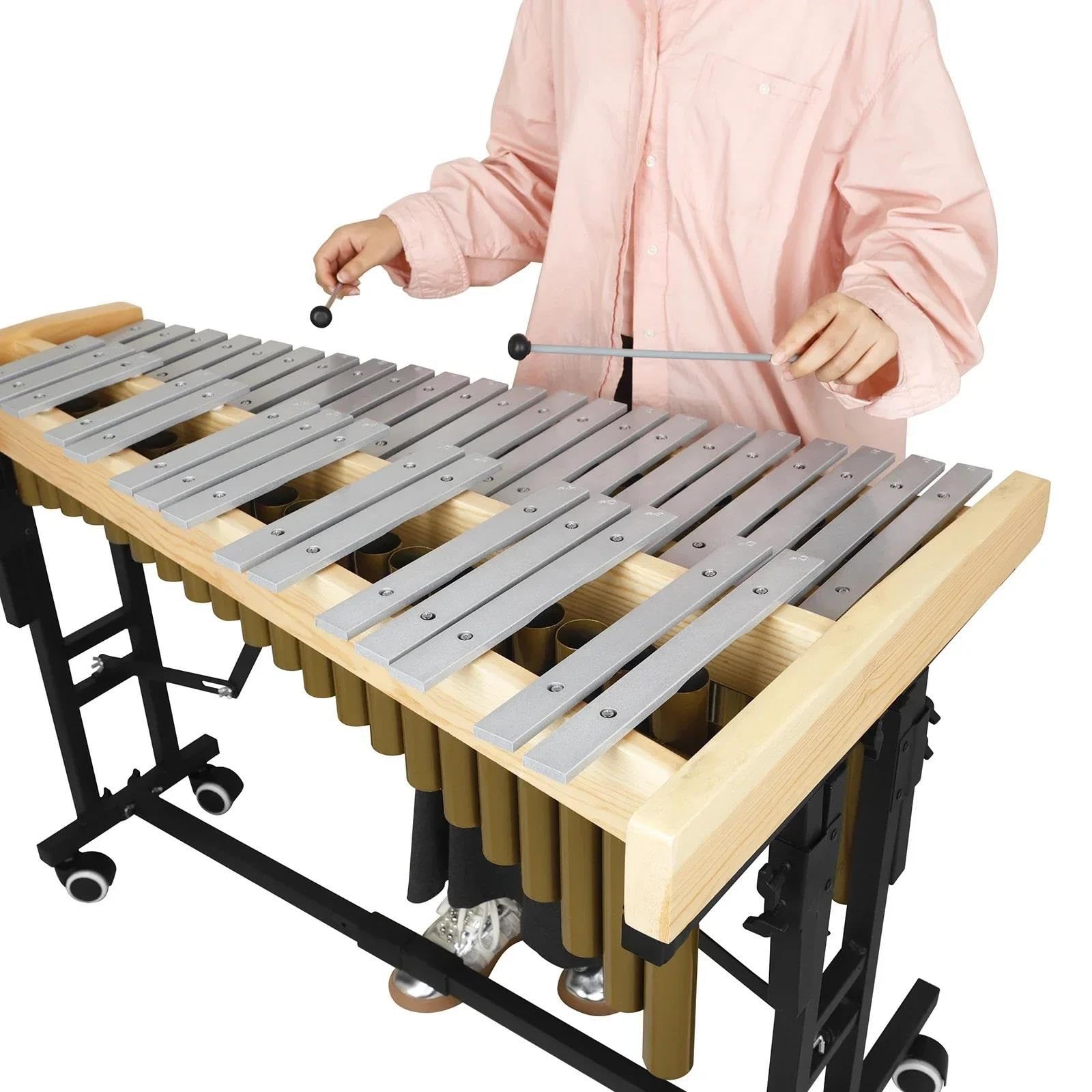 Xylophon-Instrument Für Erwachsene 37 Noten Xylophon Glockenspiel Aluminium Xylophon Professionelles Percussion-Musikinstrument Mit Ständerschlägeln
