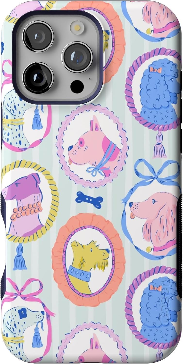 Casely iPhone 16 Pro Max Case | Chateau Pups | French Dog | Compatible with MagSafe | Bold Protective Design