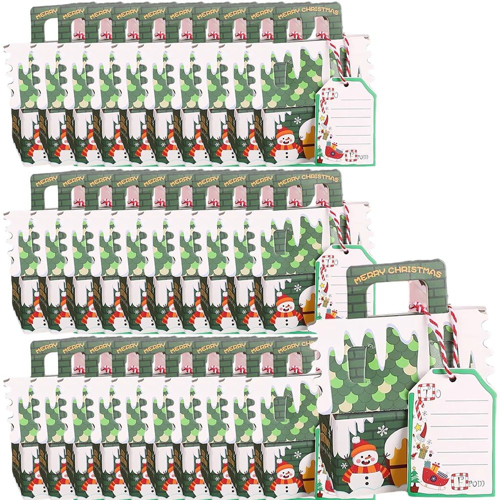 Boîtes cadeaux de Noël avec étiquettes pour emballage bonbons friandises