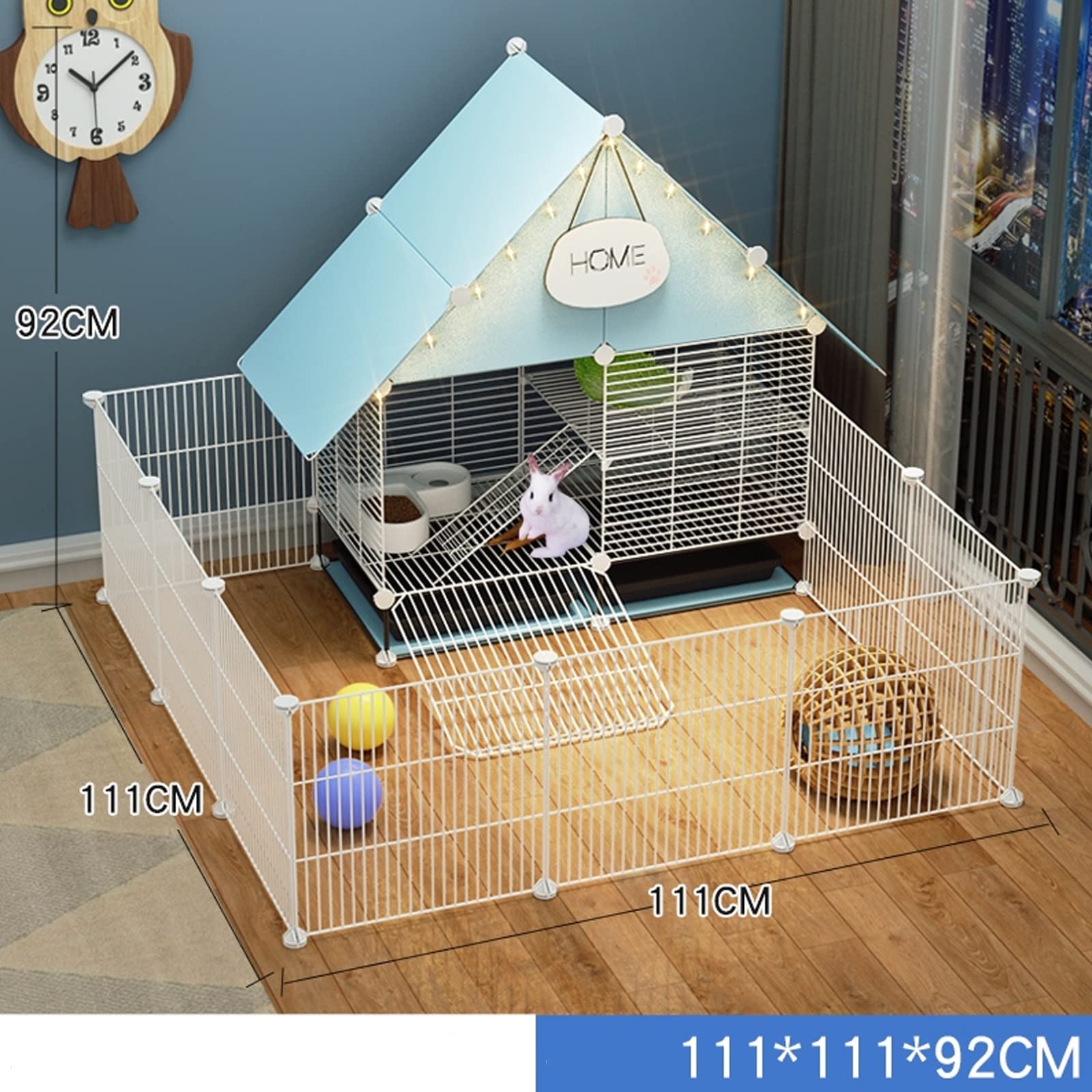 Amazon.co.jp: 暗号化うさぎ ケージ 1.3cmギャップ ウサギ小屋 ウサギ