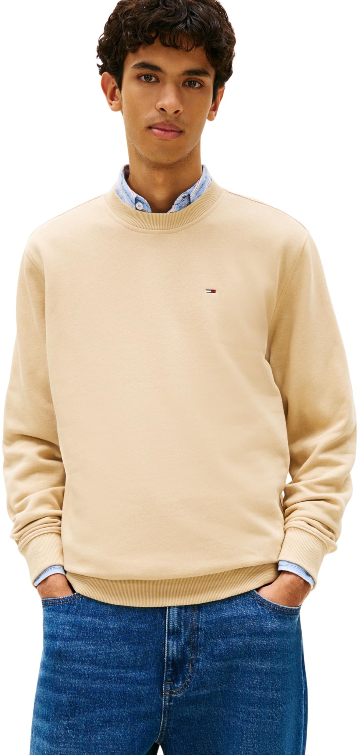 Tommy Jeans Sudadera Hombre Regular Fit Flag Fleece con Cuello Redondo — view 10