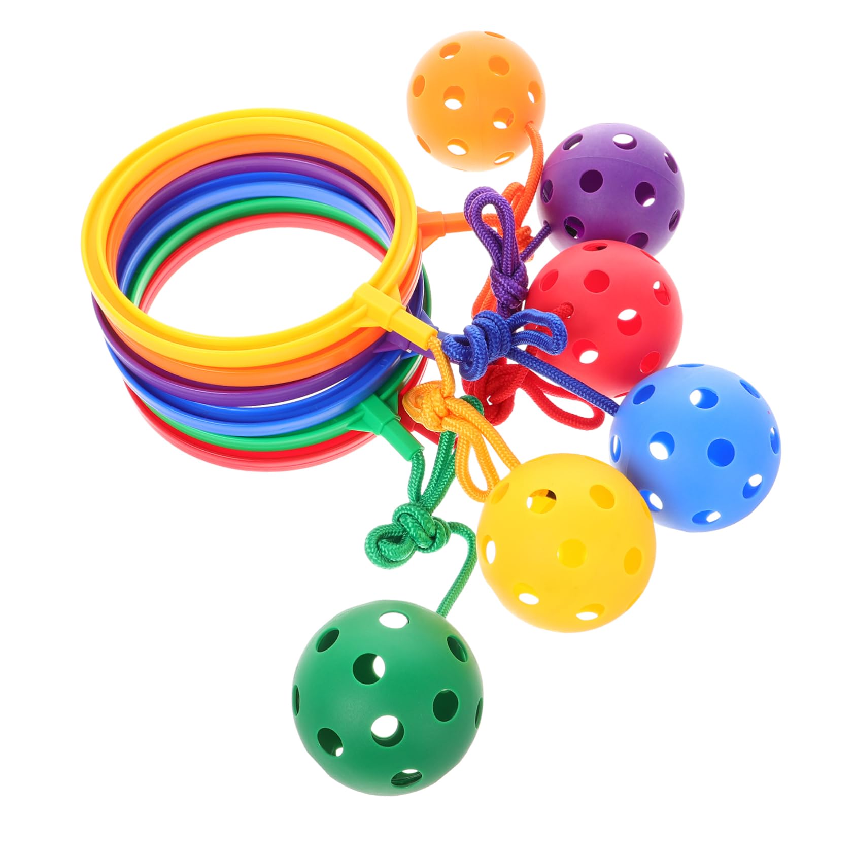 INOOMP 6pièces Jump Balle Jouet De Saut pour Garçon Fille Lot de Activité De Plein Air Intérieur Et Coordination
