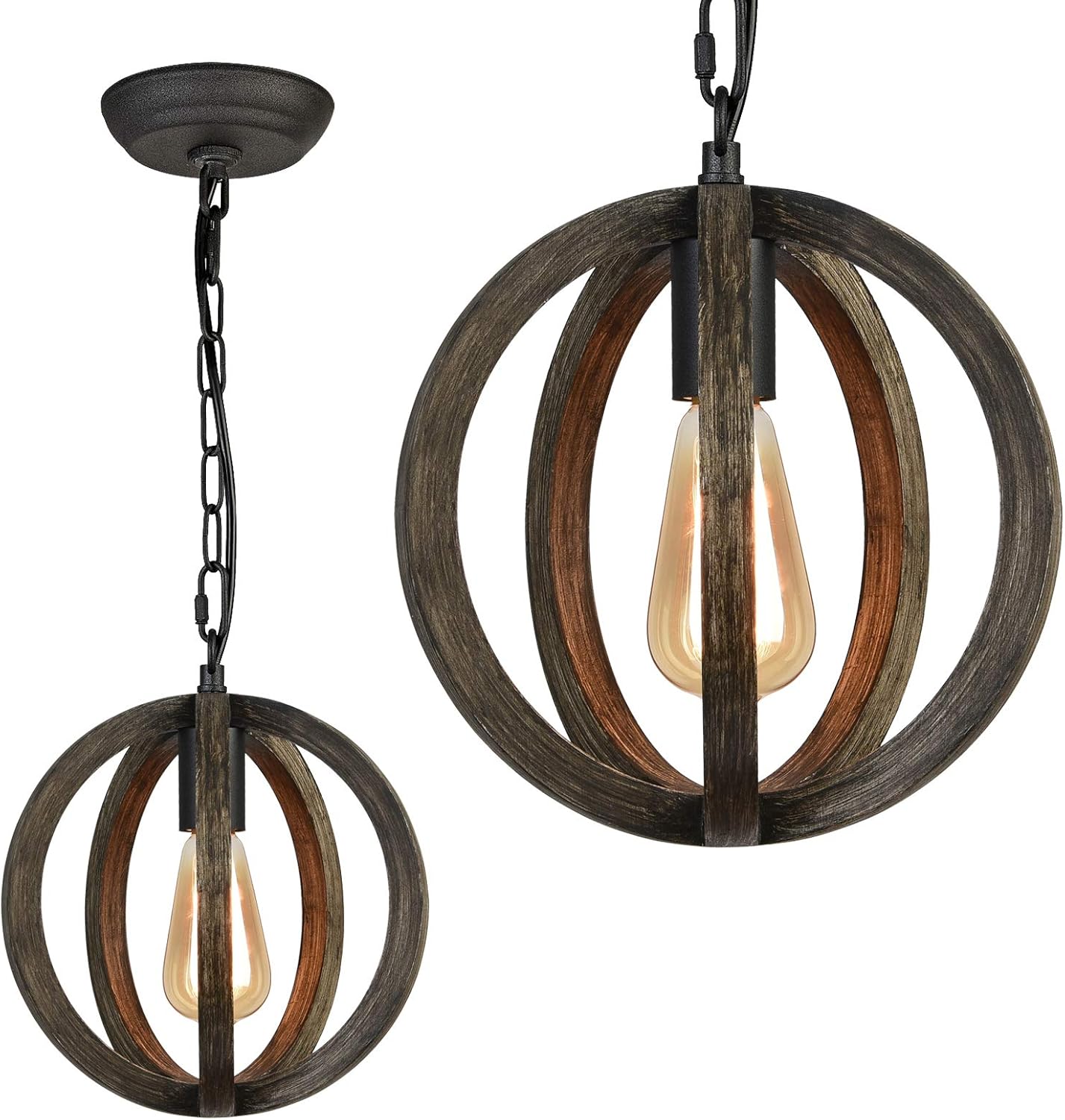 Buy 1 get 1 🔥 Farmhouse Pendant Light Dining Room Lighting Fixtures Hanging Wood Chandelier 9.8'' Handmade Cage Fixtures for Kitchen Island, Hallway,Dining,Bedrooms,Entryway DOHOMER 🛒 Crazy Deals Farmhouse Pendant Light Dining Room Lighting Fixtures Hanging Wood Chandelier 9.8'' Handmade Cage Fixtures for Kitchen Island, Hallway,Dining,Bedrooms,Entryway DOHOMER