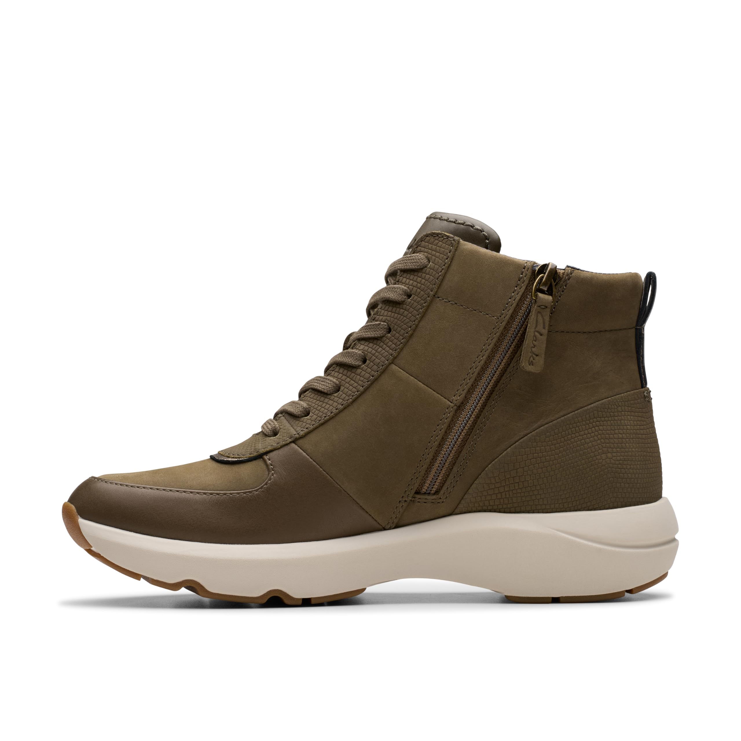 Clarks Tivoli Lane Womens Dark Olive Combi, 6.5