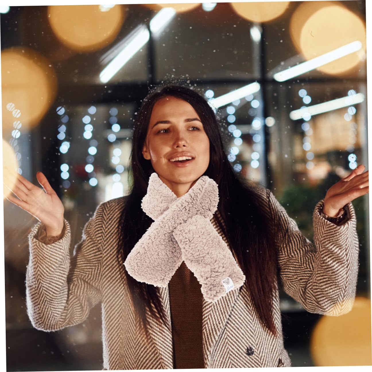 PRETYZOOM 4 Stück Schal Pañuelos Para Mujer Winterhandschuhe Reithandschuhe Skihandschuhe Winterwickel Pelzige Hülle Winterhalswärmer Damen-nackenwickel Plüsch Kunstpelz Verdicken Kind