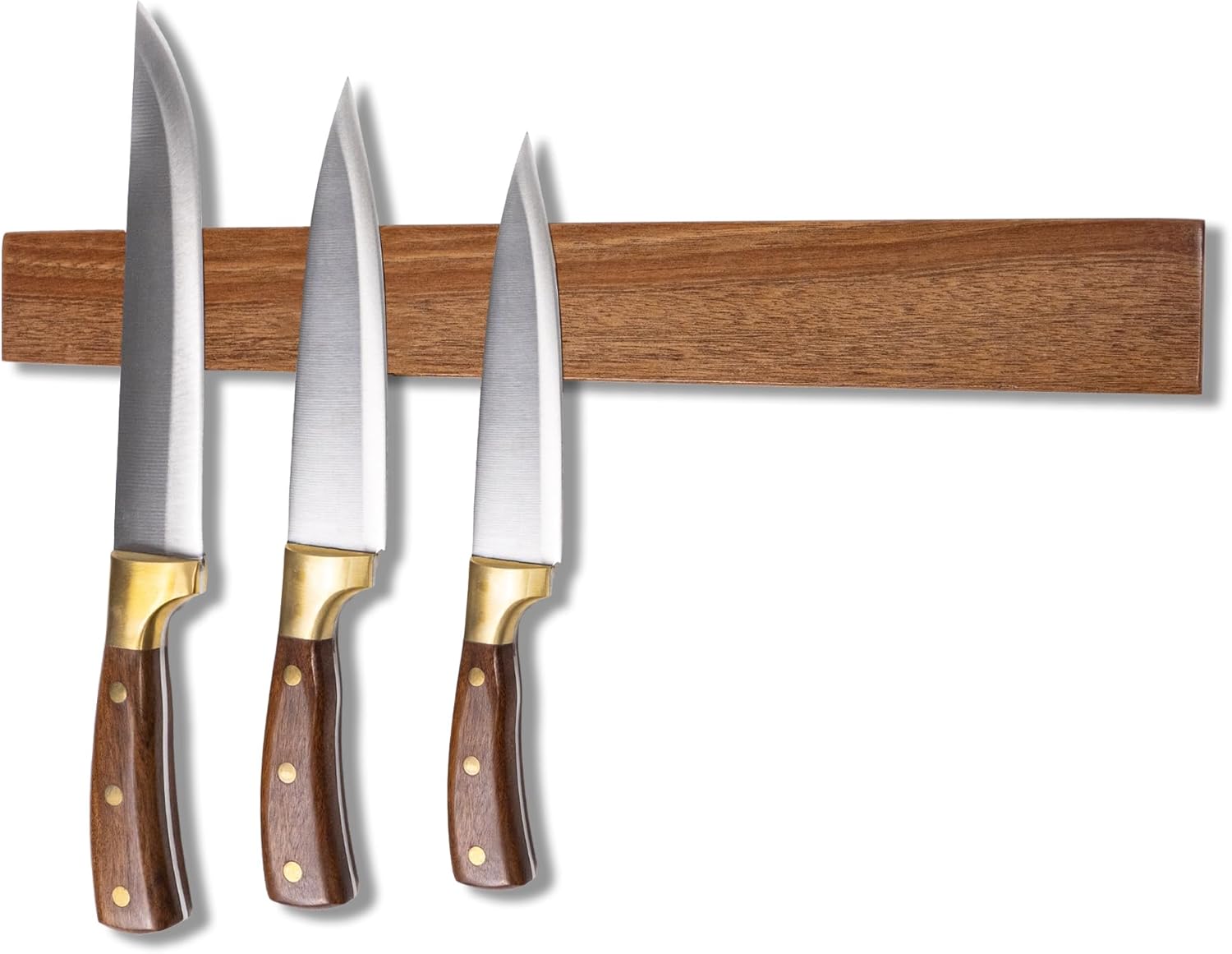 Yuoyar Wooden Magnetic Knife Holder - 15.5" Magnetic Knife Strips for Wall - knife storage kitchen accessories (15.5in)