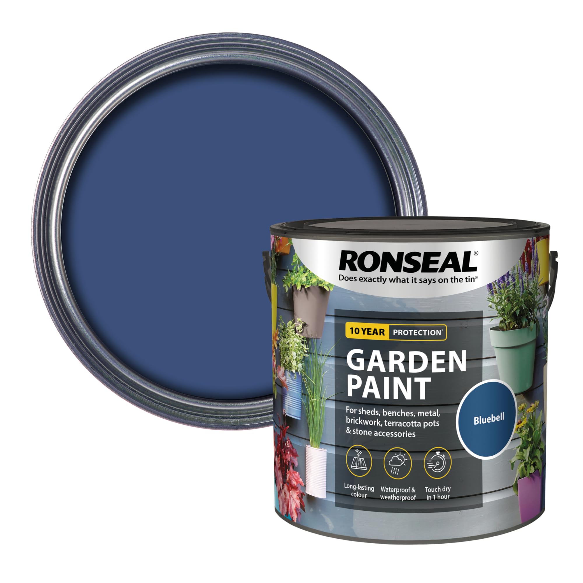 Ronseal 37424 Garden Paint Bluebell 2.5 Litre